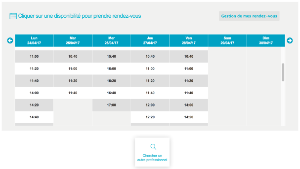 stanpro prise de rdv par internet etape 3